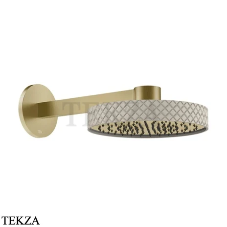 Gessi Pelle Tresse Верхняя лейка с кронштейном D30,5 см, 78249-435, Crème/ Brass Br. PVD
