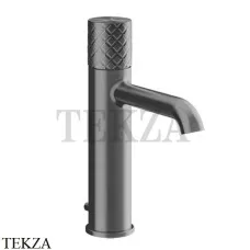 Gessi Habito INTRECCIO Смеситель для раковины средний, с донным клапаном 70105-707, Black Metal Brushed