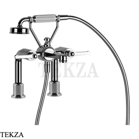 Gessi VENTI20 Смеситель для ванны на борт с гарнитуром 65115-031, хром глянец