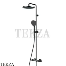 Bossini  APICE Душевая система с термостатом, 280, ручной душ круглый L10505.073, черный матовый