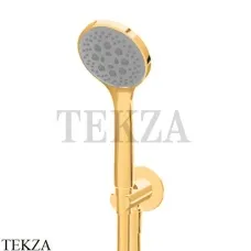 Newform Душевой комплект ручной душ круглый 3 режима, ABS с выводом 843.61.020, PVD Glossy gold