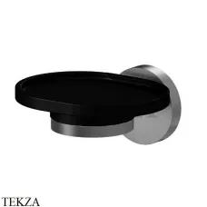 Newform X-Steel 316 Мыльница подвесная с держателем, композит 73201X.59.064, PVD Brushed gun metal