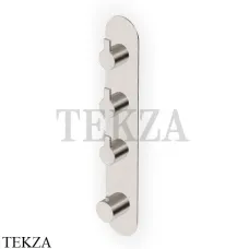 Zucchetti Gill Термостат для душа на планке, 3 потока, внешняя часть ZGL665.C3, brushed nickel
