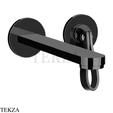 Gessi Pelle Laccetto Смеситель для раковины, внешняя часть, 78488-439, Nero/Black Metal PVD