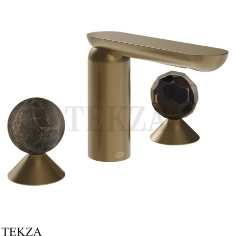 Gessi Perle Смеситель для раковины на 3 отв., без гарнитура 74125-791, бронза Deep