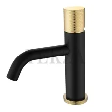 Boheme Stick Смеситель для раковины, без донного клапана Stick 121-BG.2 Black TOUCH Gold