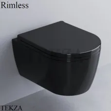 Cielo Smile MINI Унитаз подвесной 48, без ободка, сиденье с микролифтом SMVSRK N, черный глянец