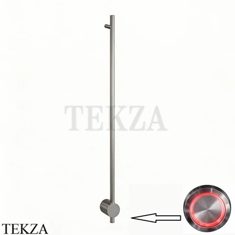 BRONER BRUNO H Электрический полотенцесушитель 100 с кнопкой, BR.007.100.0000.SS, сталь сатин шелк