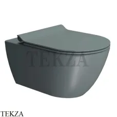 GSI PURA 55/F Унитаз подвесной ”Swirlflush” (безободковый) 8815FR204, сиденье микролифт slim, Agave