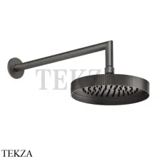 Gessi Inverso RIGATO Верхняя душевая лейка с кронштейном 63548-707, Black Metal Brushed Gessi Inverso RIGATO Верхняя душевая лейка с кронштейном 63548-707, Black Metal Brushed