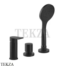 Gessi Emporio Via Manzoni Смеситель для ванны для наполнения через перелив 38643-299, черный матовый