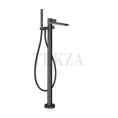 Gessi Inverso Diamantato Смеситель для ванны напольный, внешняя часть 73628-706, Black Metal PVD