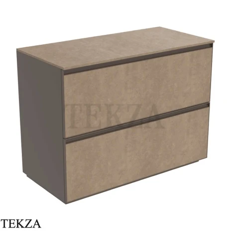 Flaminia Cubika тумба под раковину напольная 105×50×78,5 см, 2 ящика, керамогранит Fokos Terra