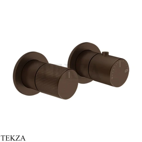 Gessi Habito RIGATO Термостат для душа на 1 поток, внешняя часть 70532-845, Dark Bronze
