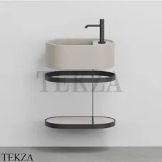 Cielo Les Petites Ovale Консоль с раковиной LPLAO46, керамическая полка, Avena Cielo Les Petites Ovale Консоль с раковиной LPLAO46, керамическая полка, Avena