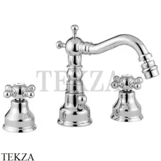 Migliore Revival Смеситель для биде на 3 отверстия, с донным клапаном 19497, хром глянец