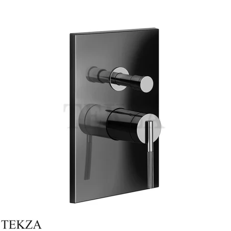 Gessi INGRANAGGIO Смеситель для душа, 2 потока, внешняя часть 63577-706, Black Metal PVD