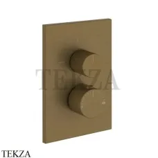 Gessi Habito RIGATO Термостат для душа, 2 потока, внешняя часть 73535-713, Antique Brass
