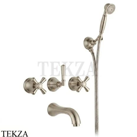 Nicolazzi TEIDE FOUR Смеситель для ванны с душем, внешняя часть, 1903EXTNS45, Satin nickel