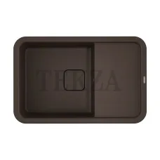 Omoikiri Tasogare 78 Кухонная мойка Artgranit прямоугольная с крылом 4993749 темный шоколад