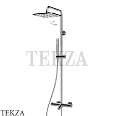 Bossini Cosmo Душевая стойка с термостатом для ванны и изливом L10403.030, хром глянец