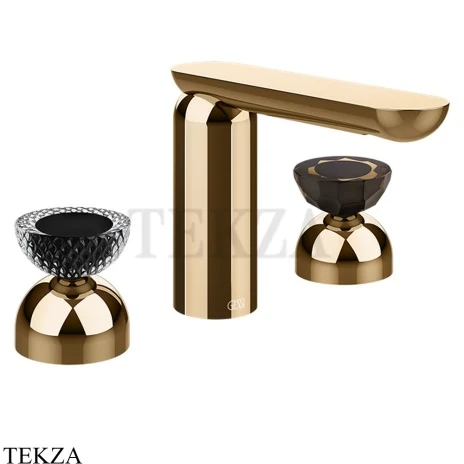 Gessi Perle Смеситель для раковины на 3 отв., без гарнитура 74786-735, бронза глянец