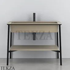 CIELO CATINO Rettangolare Консоль с керамической раковиной, Avena-черный