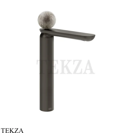 Gessi Perle Смеситель для раковины высокий, с донным клапаном 74653-707, black хром Brush