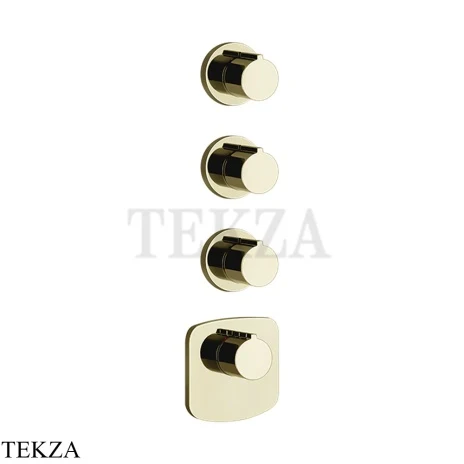 Gessi Ingranaggio-Anello Термостат для душа, 3 потока, внешняя часть 43236-710, Brass PVD