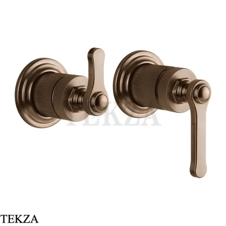 Gessi VENTI20 Смеситель для душа, 2 потока, вешняя часть 65038-708, Copper Brushed PVD
