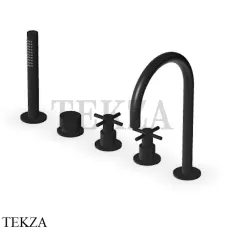 Zucchetti Helm Смеситель на борт ванны с гарнитуром ZHM511.XP81, brushed total black PVD