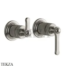 Gessi VENTI20 Смеситель для душа, 2 потока, вешняя часть 65038-149, Finox Brushed Nickel Gessi VENTI20 Смеситель для душа, 2 потока, вешняя часть 65038-149, Finox Brushed Nickel