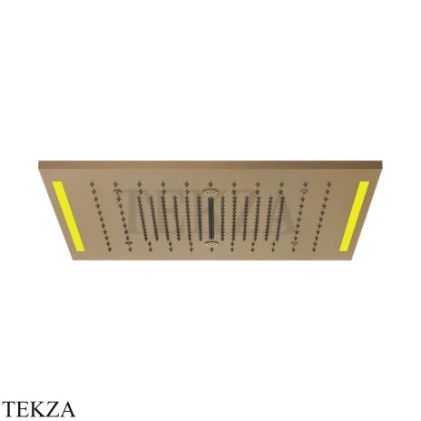 Gessi COLOUR Накладная душевая панель 500х500, 4 функции 57977-726, Warm Bronze Br. PVD