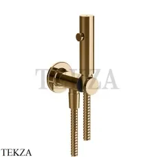 Gessi INCISO SHOWER Гигиенический душ с держателем и выводом для шланга 58153-735, Warm Bronze PVD
