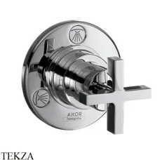 Axor Citterio Trio/Quattro Запорный/переключающий вентиль, внешняя часть 39925000, хром глянец