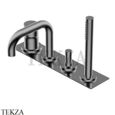 Ritmonio Diametro35 S Смеситель для ванны с гарнитуром PR52EG101 F31, Frosted Black Chrome