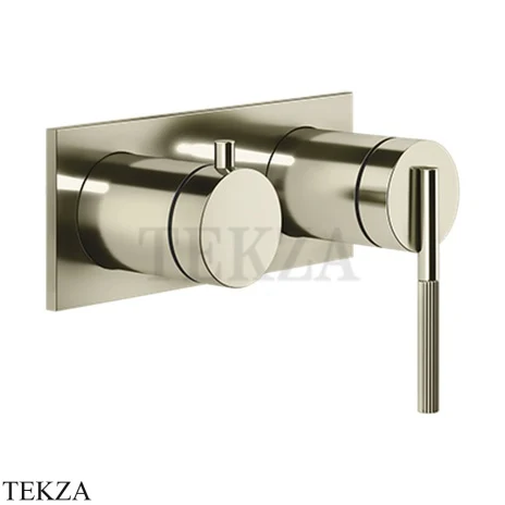 Gessi INGRANAGGIO Смеситель для душа на планке, 2 потока, внешняя часть 63579-720, Nickel PVD