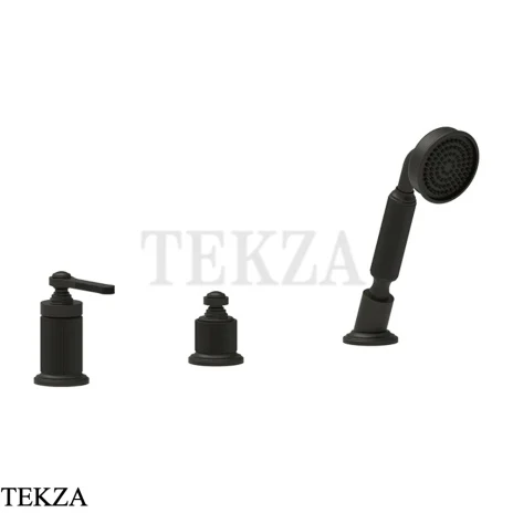 Gessi VENTI20 Смеситель на борт ванны без излива, с гарнитуром 65043-187, Aged Bronze