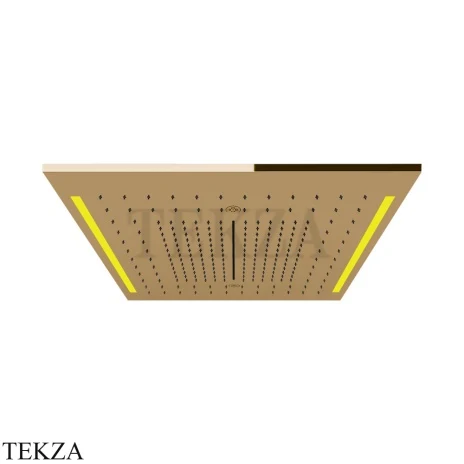 Gessi COLOUR Накладная душевая панель 500х500, 4 функции 57977-735, Warm Bronze PVD