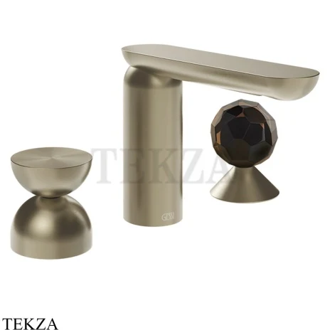 Gessi Perle Смеситель для раковины на 3 отв., без гарнитура 74928-149, нерж. сталь Brush / никель Brushed