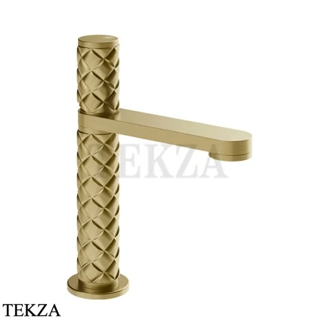 Gessi Pelle Tresse Смеситель для раковины, с донным клапаном 78051-727, Brass Br. PVD