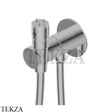 Ritmonio Complementi Туалетный гидроерш со шлангом и выводом 72J024 INOX, Brushed steel