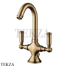 Bossini LIBERTY Смеситель для раковины, с донным клапаном Z001301.022, бронза classic