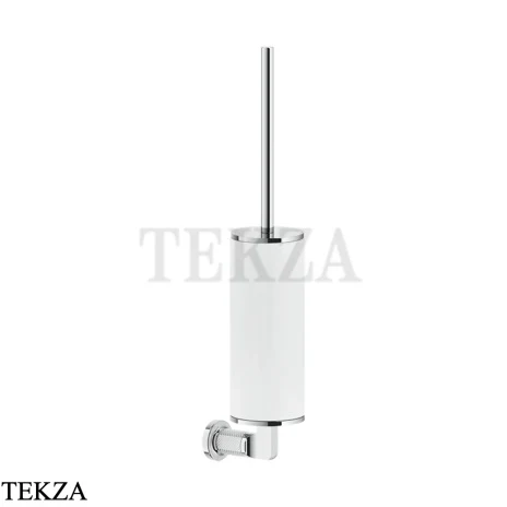 Gessi INCISO accessories Туалетный ершик настенный, белый 58519-031, хром глянец