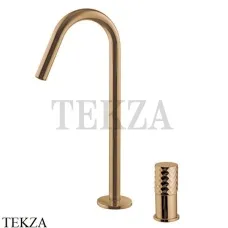 FIMA Carlo Frattini Spillo TECH X Смеситель для раковины, с донным клапаном F3271TNCXZS, Brushed Amber Bronze