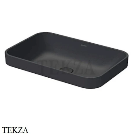 Duravit Happy D.2 Plus Раковина накладная, без перелива 2359601300, антрацит матовый