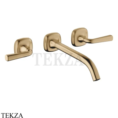 Dornbracht COYA Смеситель для раковины на 3 отв. 241, внешняя часть 36717414-39, Dark Brass сатинированный