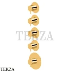 Newform XT Термостат для душа на 4 потока, внешняя часть, 67601E.61.020, PVD Glossy gold