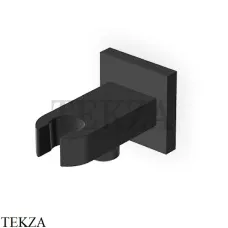 Zucchetti Вывод для шланга с держателем для душа Z93937.P81, brushed total black PVD