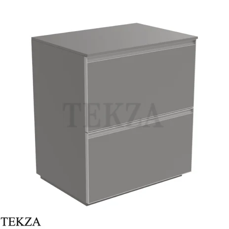 Flaminia Cubika тумба под раковину напольная 70×50×78,5 см, 2 ящика, серый Grey матовый